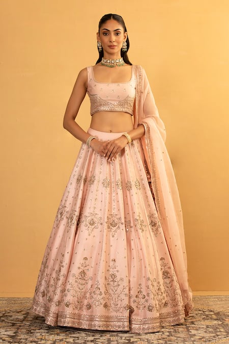 Esha Koul Sequin Embroidered Blouse & Lehenga Set 