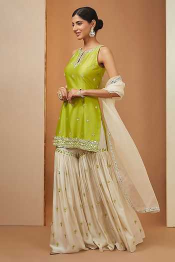 Esha Koul Mirror Work Kurta Sharara Set 