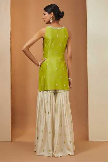 Esha Koul Mirror Work Kurta Sharara Set 