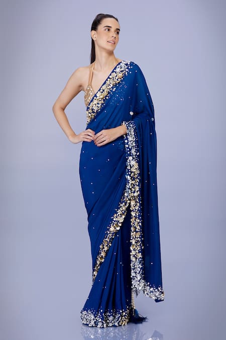 DILNAZ Sequin Applique Embellished Saree 