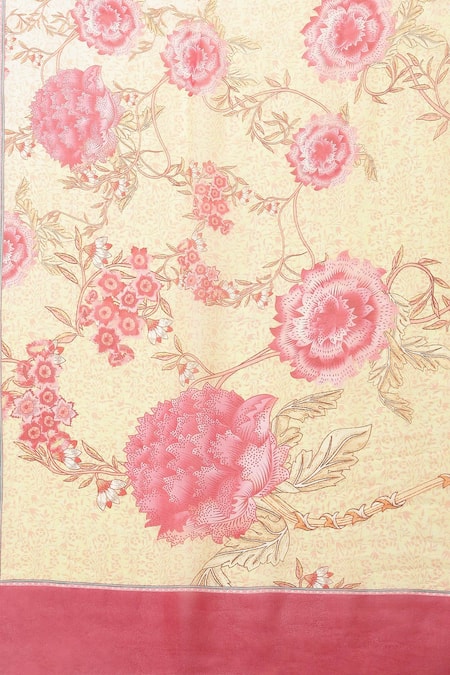 Satya Paul Purple Silk, Georgette Seeing Serotonin Print Saree With Running Blouse at Aza Fashions Satya Paul_Purple Silk, Georgette Seeing Serotonin Print Saree With Running Blouse _at_Aza_Fashions