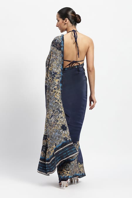 Satya Paul Sovereign Serenity Embellished Saree With Running Blouse 