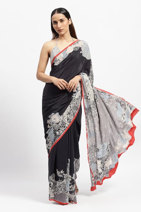 Satya Paul Prodigy Embellished Saree With Running Blouse 