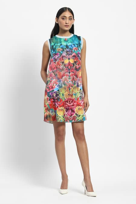 Satya Paul Mosaic Inc Printed Short Dress 