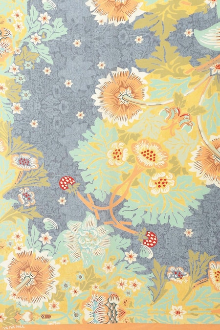 Buy Satya Paul Yellow Silk, Crepe Lemon Love Printed Saree With Running Blouse Buy_Satya Paul_Yellow Silk, Crepe Lemon Love Printed Saree With Running Blouse