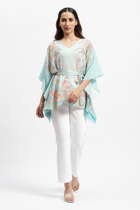 Satya Paul To Infinity & Beyond Floral Vine Print Kaftan 