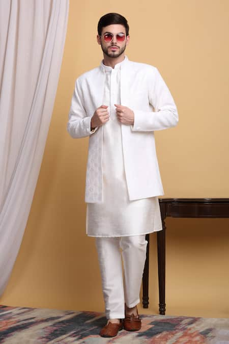 Aham-Vayam Nakkashkaari Embroidered Jacket Pant Set 