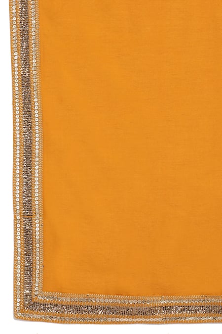 Shop_Aham-Vayam_Yellow Cotton Sequins Kashish Embroidered Kurta And Patiala Set 