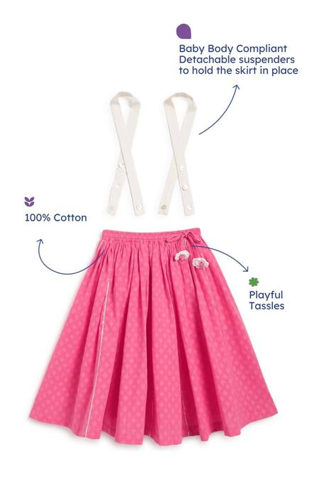 Shop Tiber Taber Pink Chanderi Cotton, Silk Fabric Flowers Floral Embroidered Lehenga Set Online at Aza Fashions Shop_Tiber Taber_Pink Chanderi Cotton, Silk Fabric Flowers Floral Embroidered Lehenga Set _Online_at_Aza_Fashions