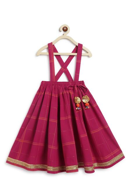 Tiber Taber Pink Cotton, Silk Tassels, Embroidery Floral Blossom Lehenga Set Online at Aza Fashions Tiber Taber_Pink Cotton, Silk Tassels, Embroidery Floral Blossom Lehenga Set _Online_at_Aza_Fashions