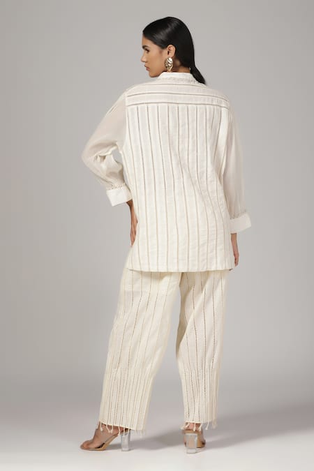 Rina Dhaka Floral Embroidered Tunic With Pant 