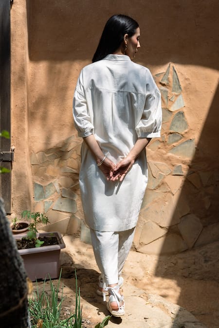 Raiman Vintage Love Embroidered Shirt With Pant 