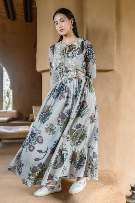 Raiman Vintage Naomi Embroidered Dress 