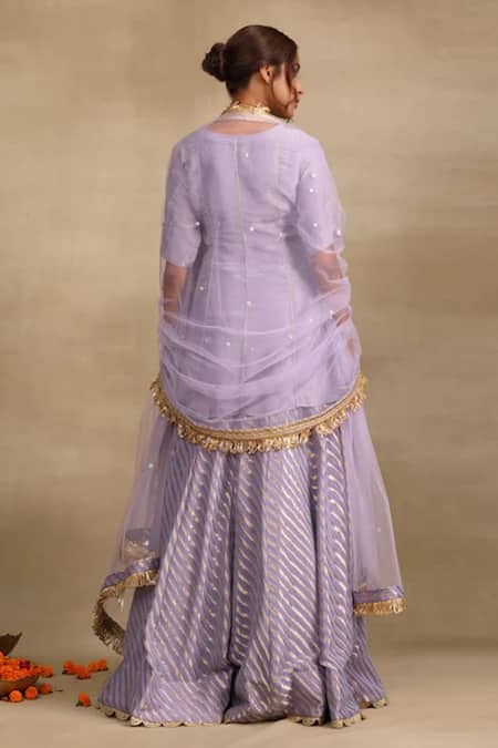 Trendy Tokari Leher Woven Lehenga Set 