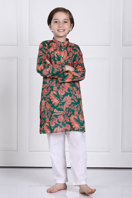 The Pony & Peony Co. Anam Floral Print Kurta & Pant Set 