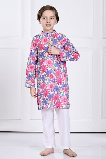 The Pony & Peony Co. Noah Floral Print Kurta & Pant Set 