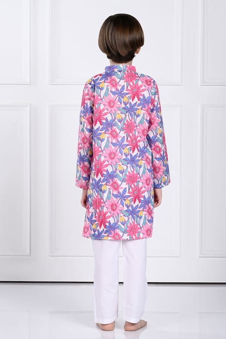 The Pony & Peony Co. Noah Floral Print Kurta & Pant Set 