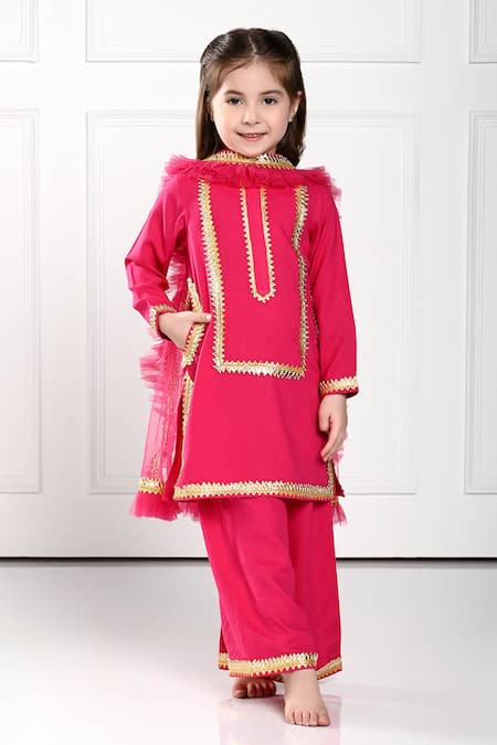 The Pony & Peony Co. Pia Gota Patti Embroidered Kurta Set 