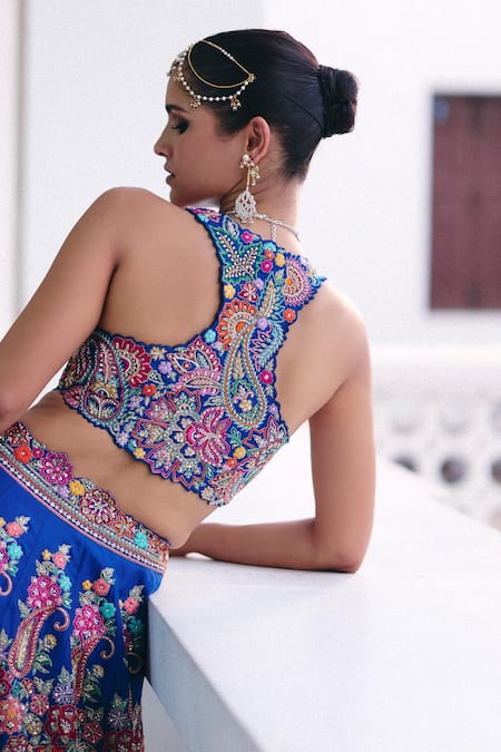 Mrunalini Rao Paisley Embroidered Lehenga Set 