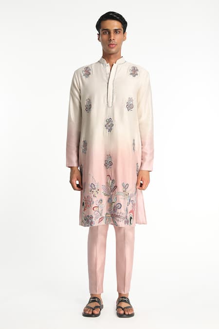 Aisha Rao Harmony Ombre Embellished Kurta With Pant 