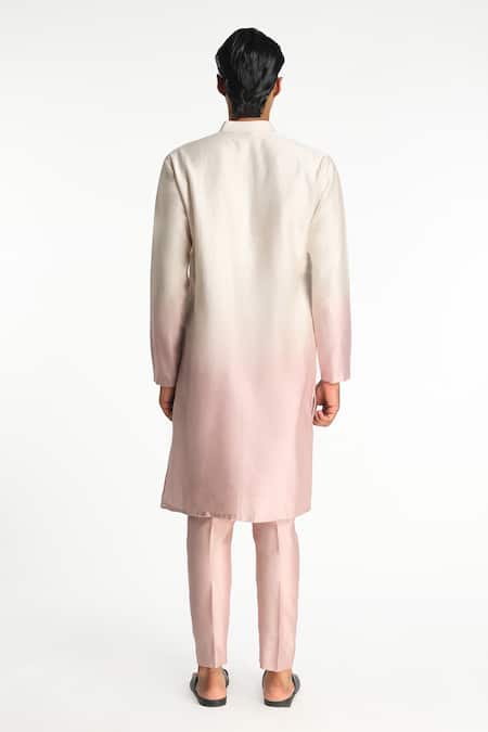 Shop Aisha Rao Ivory Silk Sequins Harmony Ombre Embellished Kurta With Pant at Aza Fashions Shop_Aisha Rao_Ivory Silk Sequins Harmony Ombre Embellished Kurta With Pant _at_Aza_Fashions