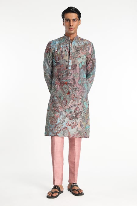 Aisha Rao Vortex Floral Print Kurta With Pant 