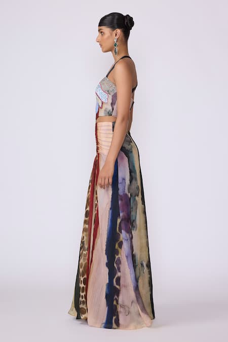 Aisha Rao Purple Sequins, Applique, Beads Sweetheart Nyxen Printed Cut-out Mermaid Gown Online at Aza Fashions Aisha Rao_Purple Sequins, Applique, Beads Sweetheart Nyxen Printed Cut-out Mermaid Gown _Online_at_Aza_Fashions