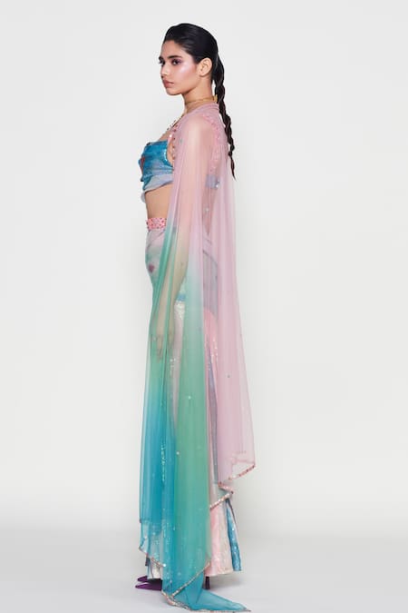 Aisha Rao Empyrea Sequin Work Skirt Set 