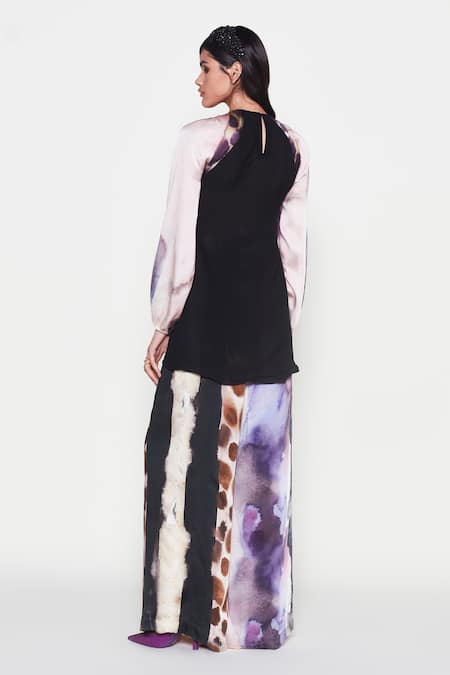 Aisha Rao Twilight Floral Applique Kurta With Pant 