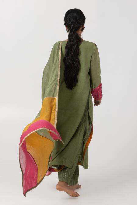 Buy Pants And Pajamas Multi Color Chanderi Lace, Sequins Ditsy Floral Embroidered Dupatta Online at Aza Fashions Buy_Pants And Pajamas_Multi Color Chanderi Lace, Sequins Ditsy Floral Embroidered Dupatta _Online_at_Aza_Fashions