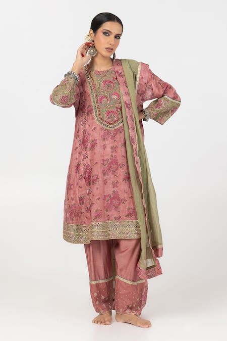 Pants and Pajamas Hand Embroidered Dupatta 