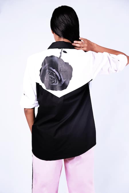 Richaa Goenka Rose Print Cotton Shirt & Pant Set 