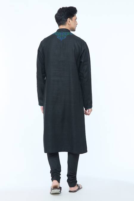 Kishore Ramani Fleur Vine Embroidered Kurta With Churidar 