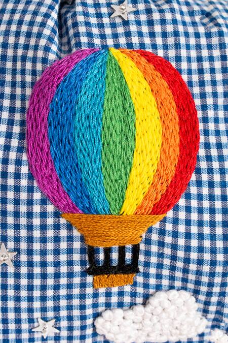 Moyolu Multi Color Checkered Vivid Voyage Embroidered Hair Band at Aza Fashions Moyolu_Multi Color Checkered Vivid Voyage Embroidered Hair Band _at_Aza_Fashions