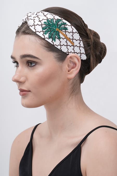 Moyolu Palm Paradise Embroidered Hair Band 