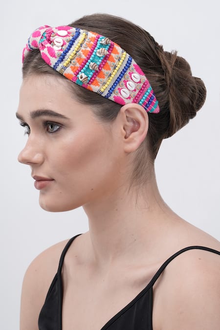 Moyolu Vibrant Vibe Embroidered Hair Band 