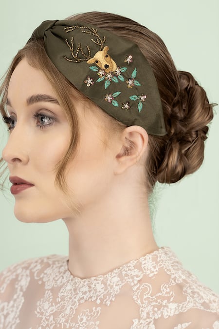 Moyolu Reindeer Embroidered Hair Band 