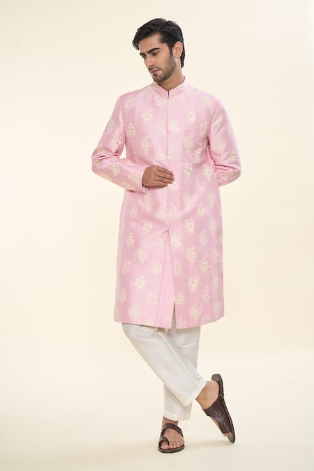 RNG Safawala Embroidered Achkan With Pant 