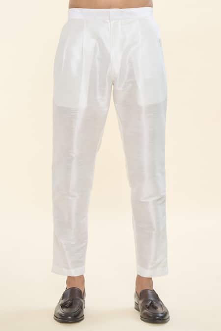 Rng Safawala_Off White Silk, Cotton Mirrors, Gota Patti, Kurta Set With Nehru Jacket _Online_at_Aza_Fashions