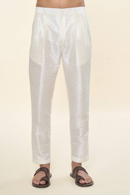 Buy_Rng Safawala_Yellow , Satin, Silk Sequins, Embroidery Thread Kurta With Pant 