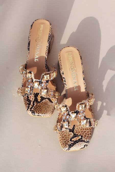 PHENOMINAAL_Black Crystal Sunrise Embellished Heels _Online_at_Aza_Fashions