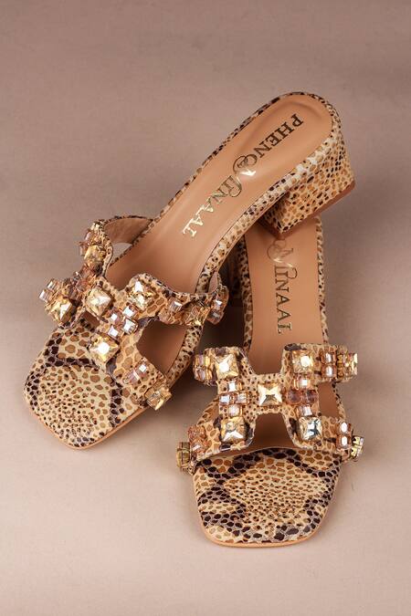 Buy_PHENOMINAAL_Black Crystal Sunrise Embellished Heels 