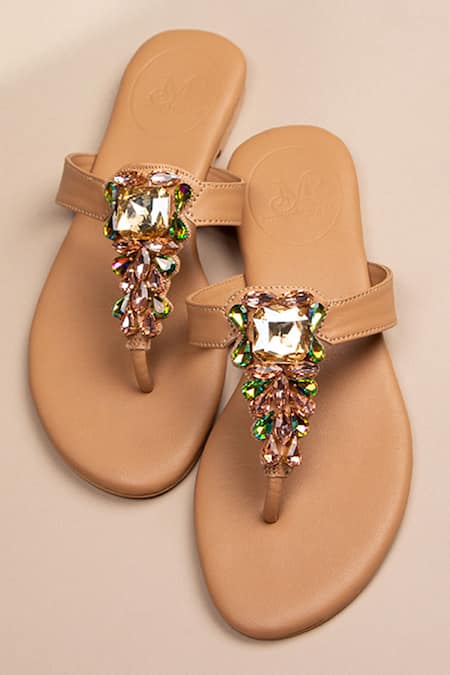 PHENOMINAAL Crystal Beach Embroidered Flats 