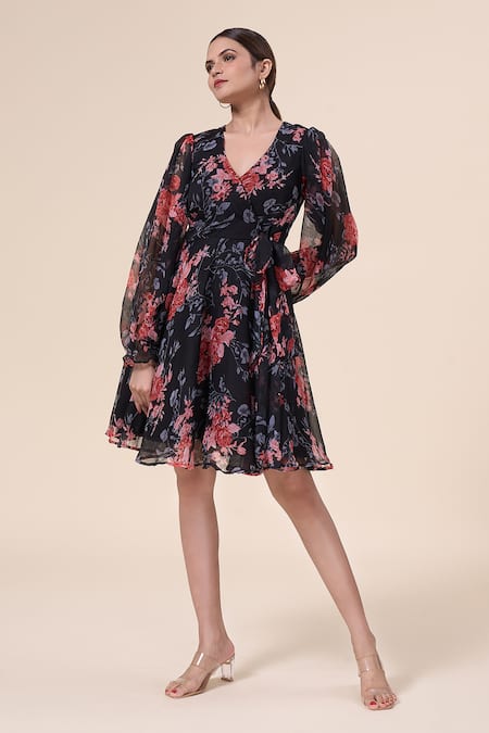 PAC FASHION CLOTHING Glory Lilly Floral Print Dress 