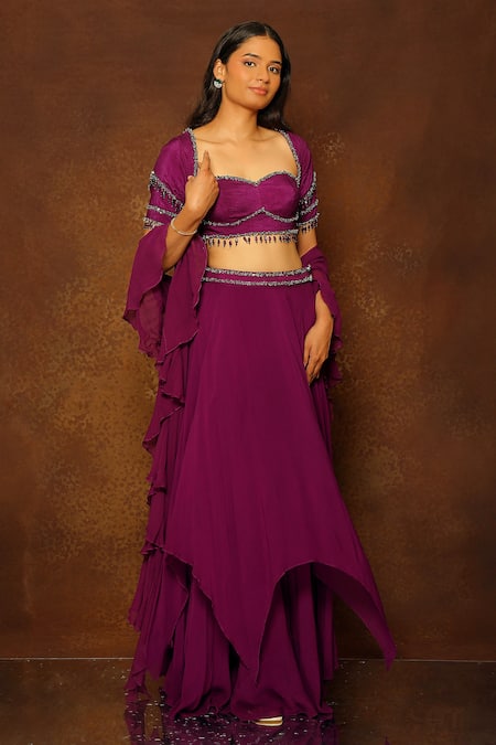 Pooja Kankariya Layered Shackle Lehenga Set 