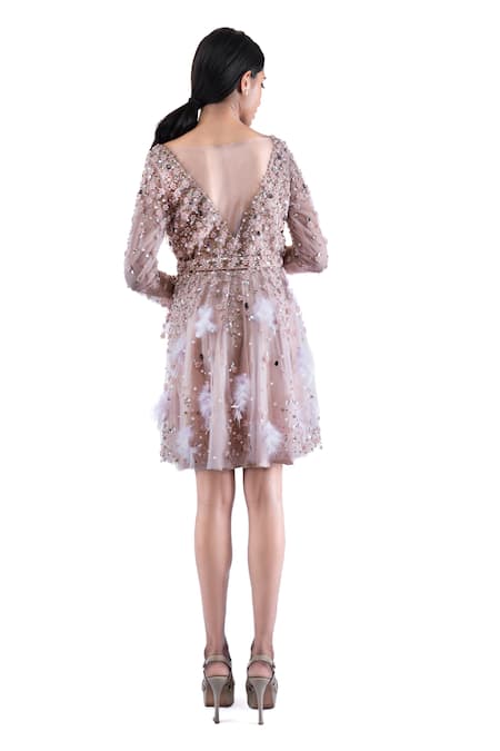 Pooja Kankariya Pearl Embellished Dress 