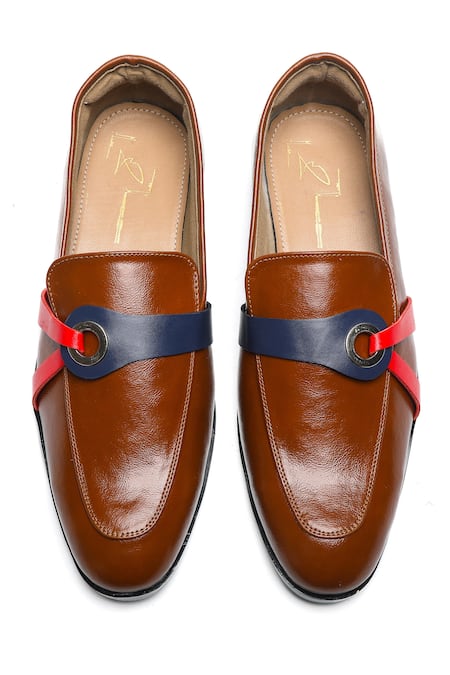 Nidhi Bhandari Contrast Colourblock Strap Moccasins 