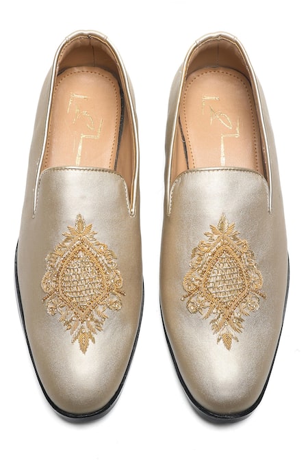 Nidhi Bhandari Leather Embroidered Moccasins 