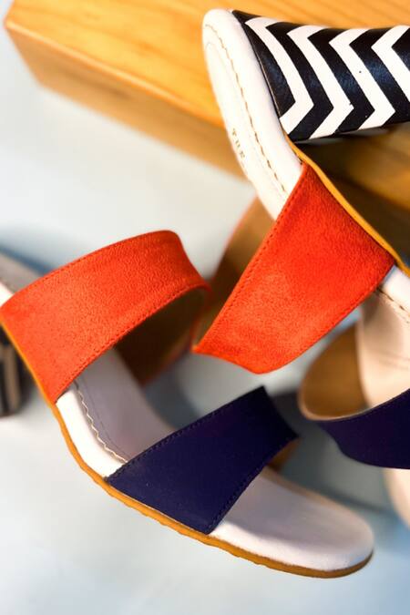 The Alter Red Freeda Solid Slip-on Block Heels Online at Aza Fashions The Alter_Red Freeda Solid Slip-on Block Heels _Online_at_Aza_Fashions