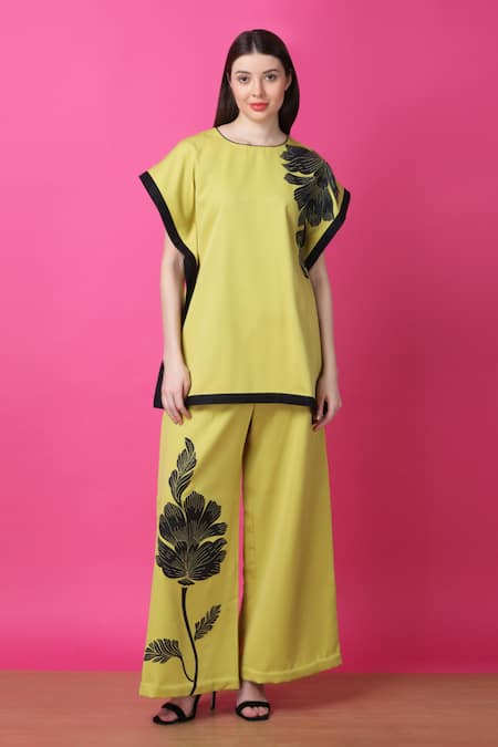 Manish Nagdeo Floral Burst Print Kaftan With Pant 